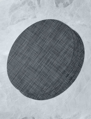 Set of four cool gray Mini Basketweave Oval Placemat by Chilewich