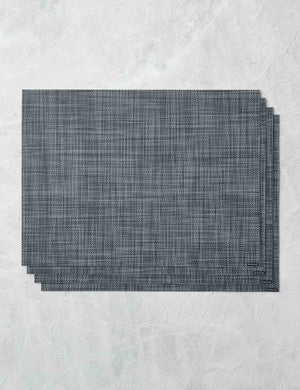 Set of four cool gray Mini Basketweave Rectangle Placemat by Chilewich