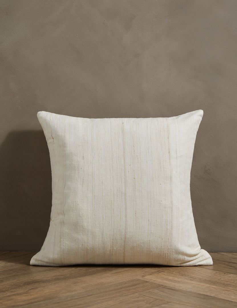 Chute Silk Pillow, Natural by Hadiya Williams