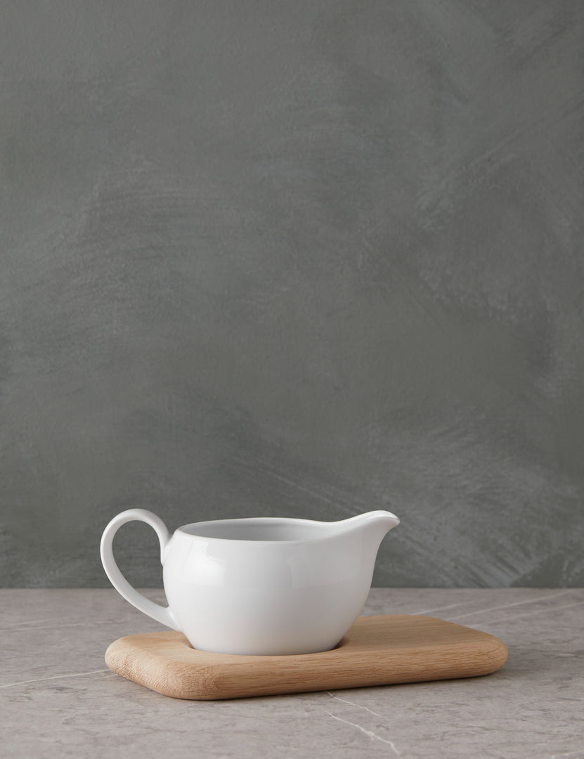 Dine Sauce Boat + Oak Stand by LSA International