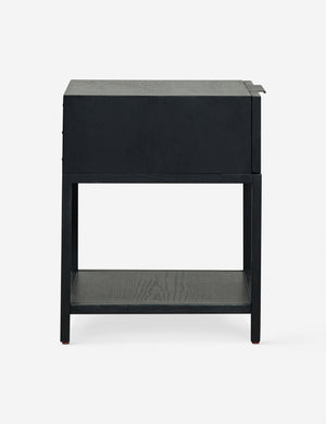 Side of the Dana Black Wood Nightstand