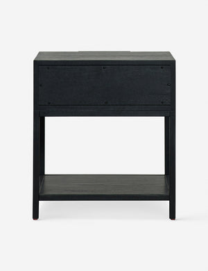 Back of the Dana Black Wood Nightstand