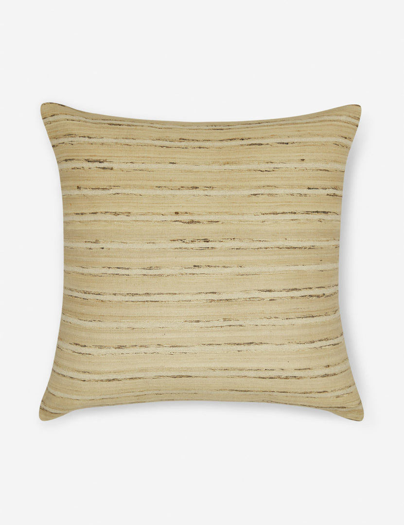 #size::20--x-20- | Leni earth-toned square silk pillow with stripes