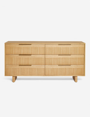 Hillard 6-drawer white oak veneer dresser