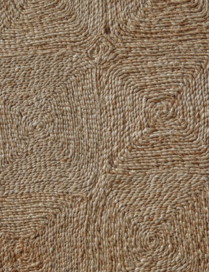 The handwoven jute construction on the Havenhurst Rug