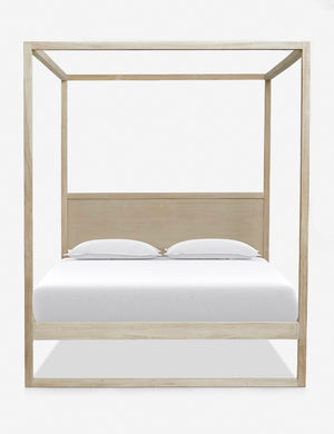 Kiery light wood canopy bed