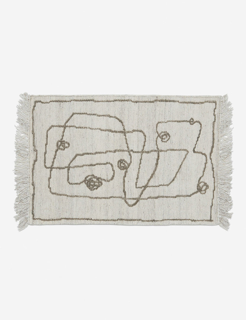 #size::2--x-3- #size::3--x-5-  | Line Drawing Flatweave Rug in its two by three feet size