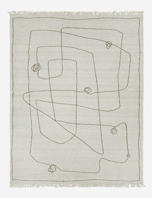 Line Drawing Flatweave viscose-wool rug by Sarah Sherman Samuel