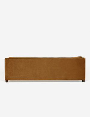 Back of the Lotte Cognac Velvet Sofa