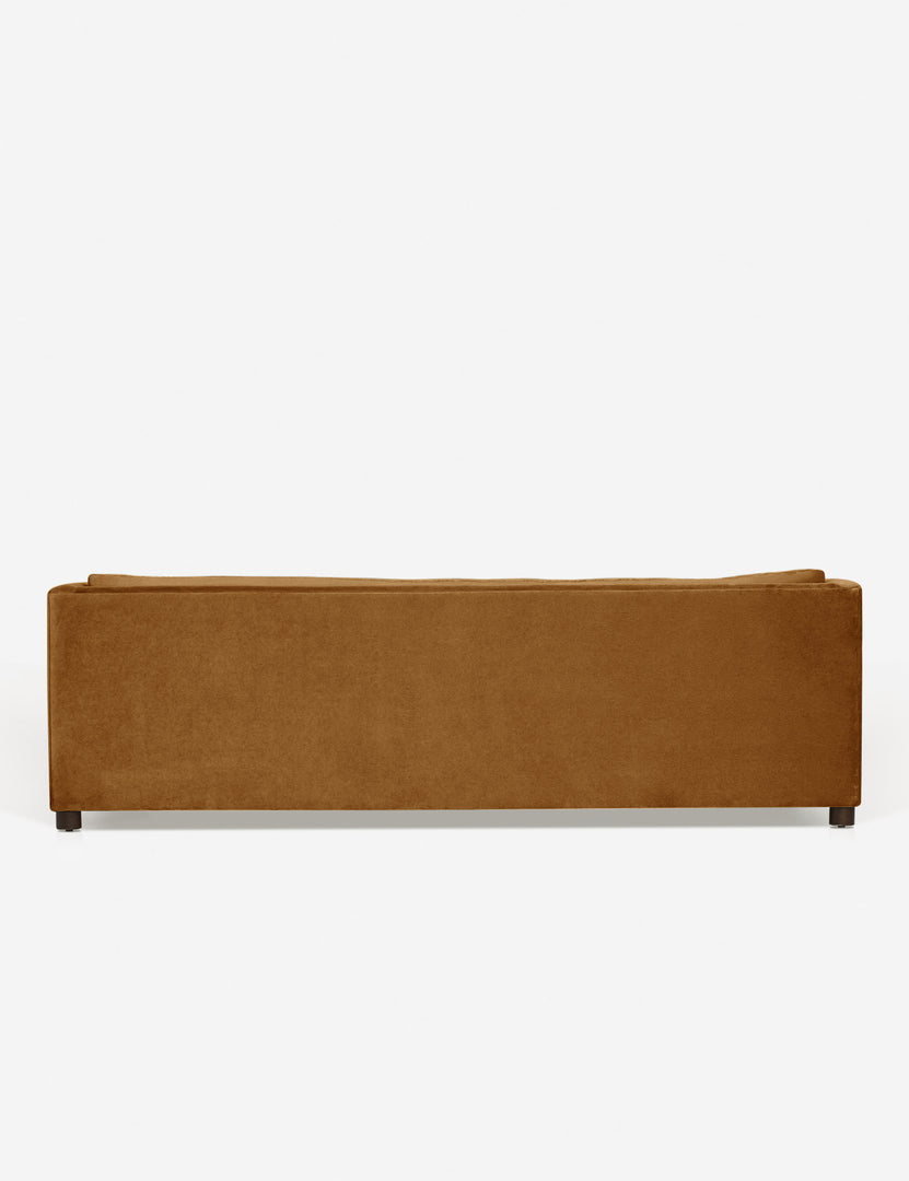 #color::cognac-velvet | Back of the Lotte Cognac Velvet Sofa