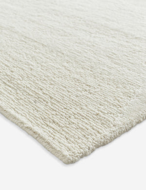 Corner shot of the Malin hand-knotted ivory Rug