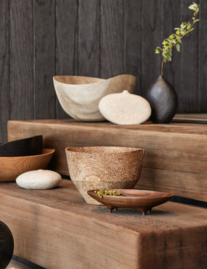 Korean Sawtooth Oak Bowl, Oil Finish by Namu Home Goods