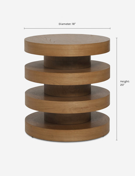 #color::natural | Dimensions on the Pentwater Four-Tiered Natural Round Side Table