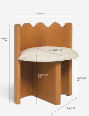 Dimensions on the Ripple Accent Chair