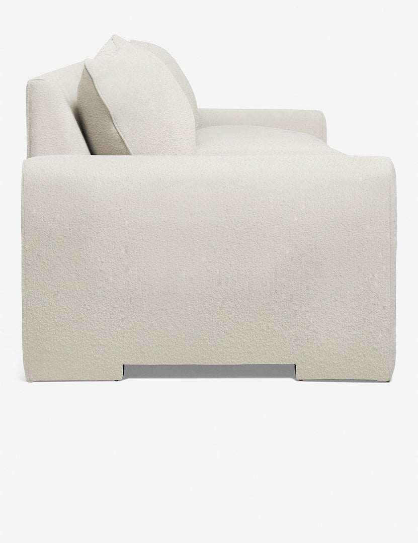 #color::Ivory-Boucle #size::103-W | Side of the Rupert Ivory Boucle sofa