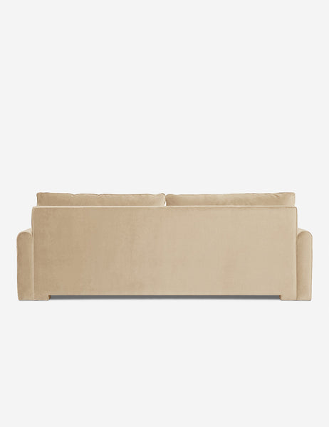 #color::Brie-Velvet #size::102-W | Back of the Rupert Brie Beige Velvet sofa