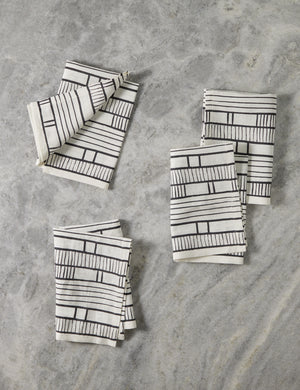 Sector Linen Napkins (set of 4) by Hadiya Williams
