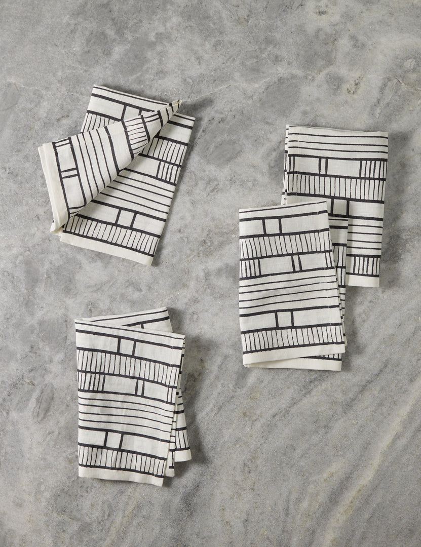 Sector Linen Napkins (set of 4) by Hadiya Williams