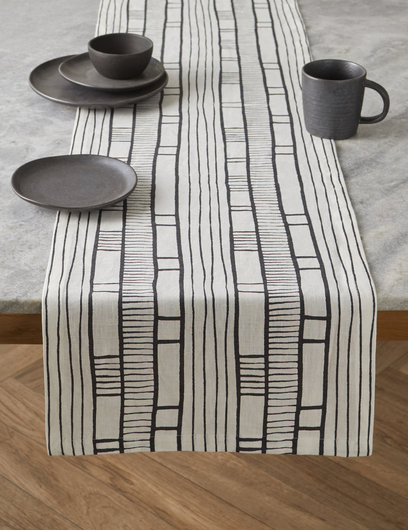 Sector Linen Table Runner by Hadiya Williams