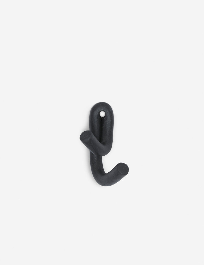 #color::black | Black Leggy Crossed Wall Hook by SIN Ceramics