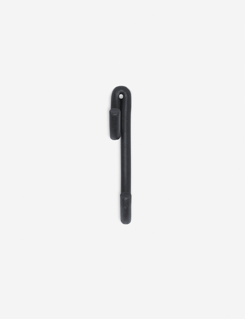 #color::black | Black Leggy Long Wall Hook by SIN Ceramics