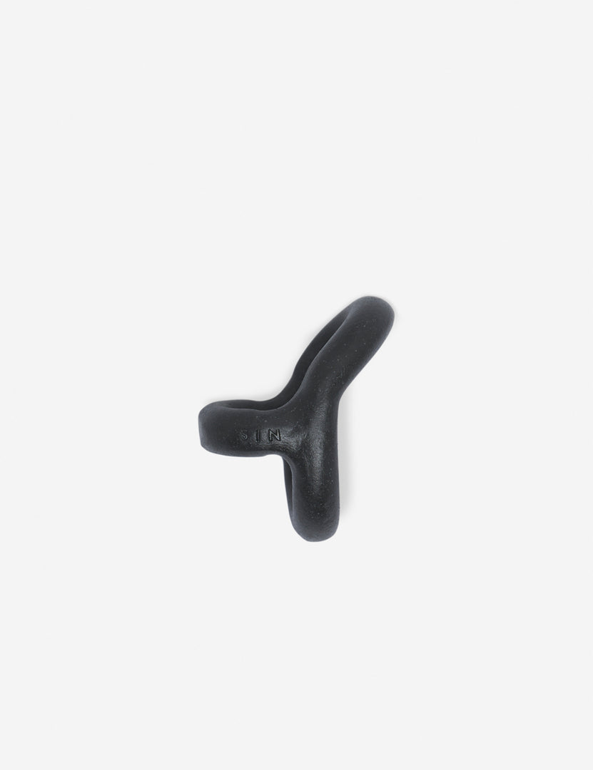 #color::black | Side of the olo black wall hook