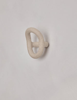 Angled view of the Olo speckled wall hook