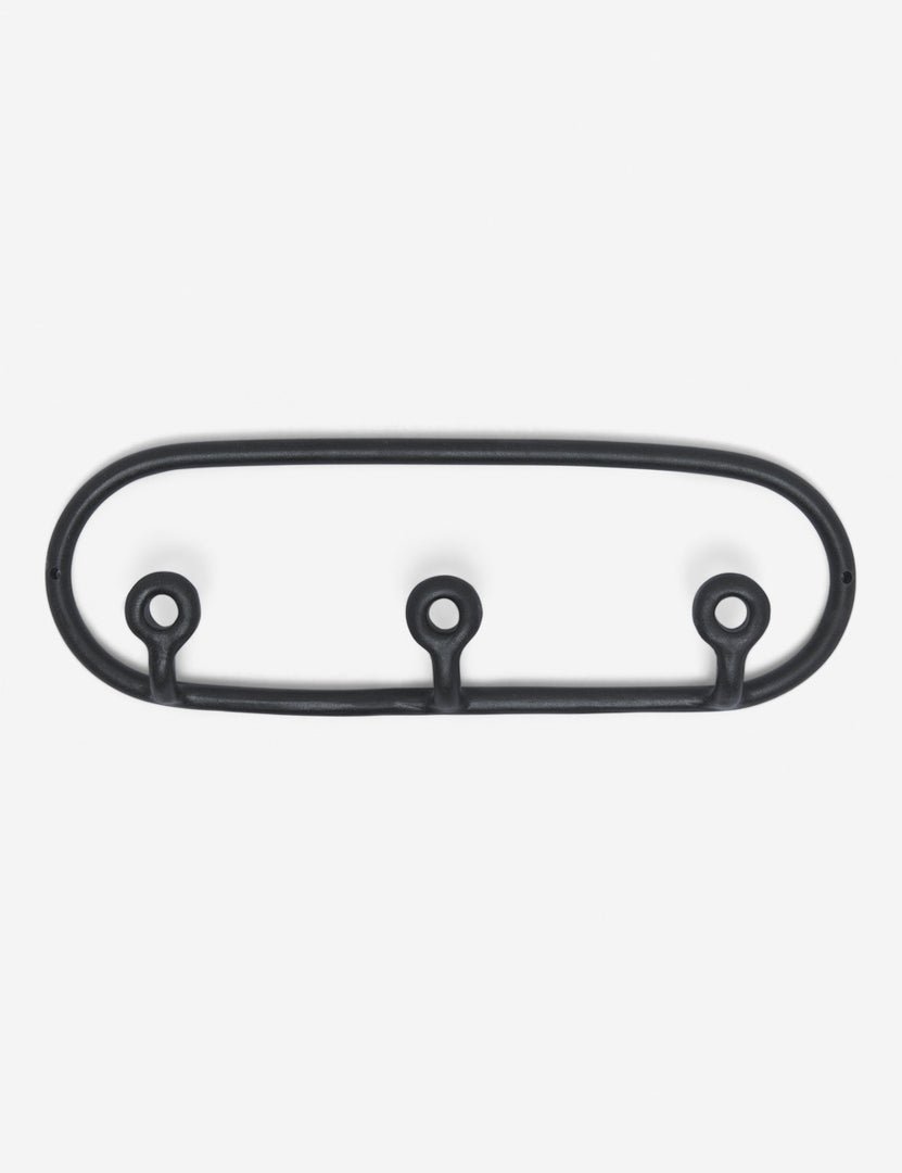 #color::black | Black Trio Stoneware Coat Rack by SIN Ceramics