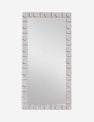 Sorenson full length oak framed mirror in bleached ash.