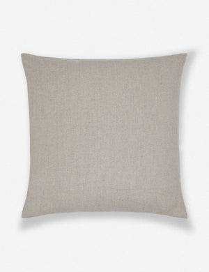 Rear view of the Tamra blue and pink square pillow with floral patterns