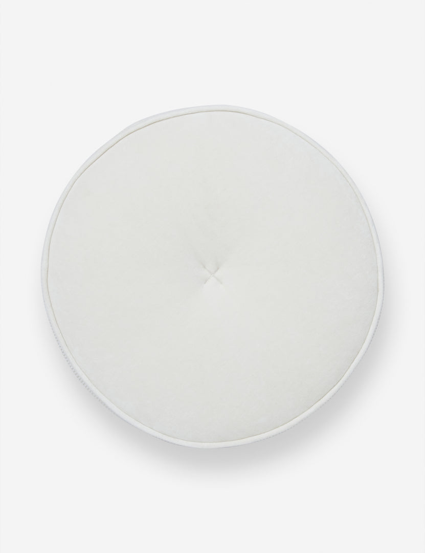 #color::ivory | Velvet Disc ivory pillow by Sarah Sherman Samuel