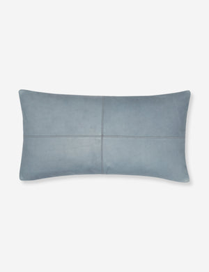 Reverse side of the victor dusty blue lumbar throw pillow