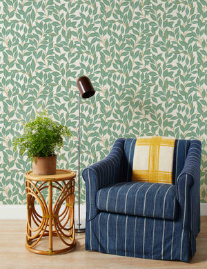 Orchard Leaves Grasscloth Wallpaper by Wallshoppe