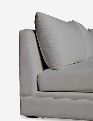 Left-side of the Winona Gray Performance Fabric armless left-facing sectional sofa