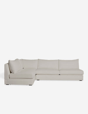 Winona Natural Linen upholstered armless left-facing sectional sofa