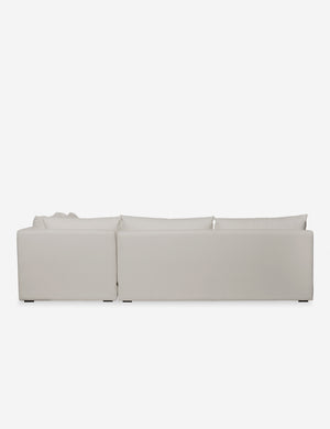 Back of the Winona Natural Linen armless right-facing sectional sofa