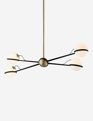 Adeline black and brass retro chandelier