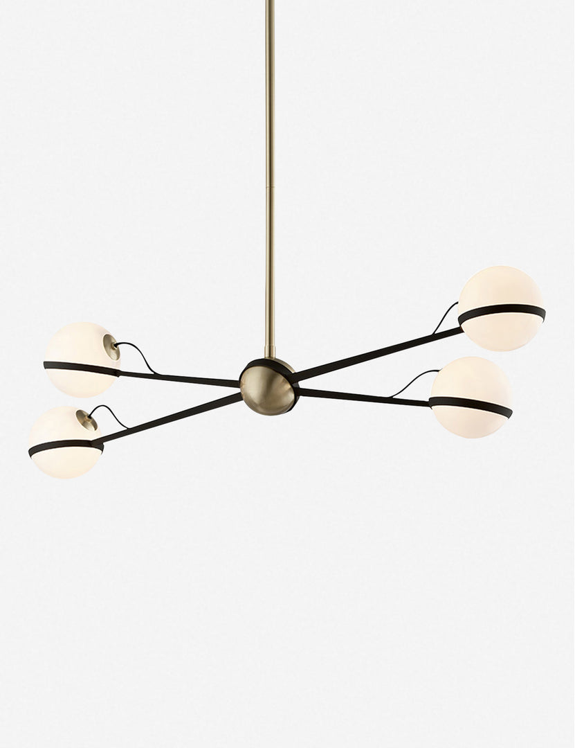 | Adeline black and brass retro chandelier 