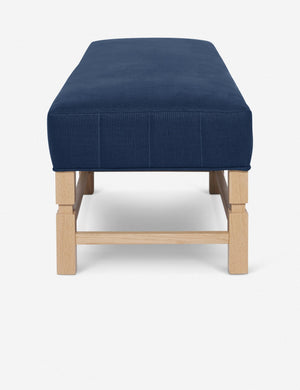 Side of the Ambleside Dark Blue linen bench