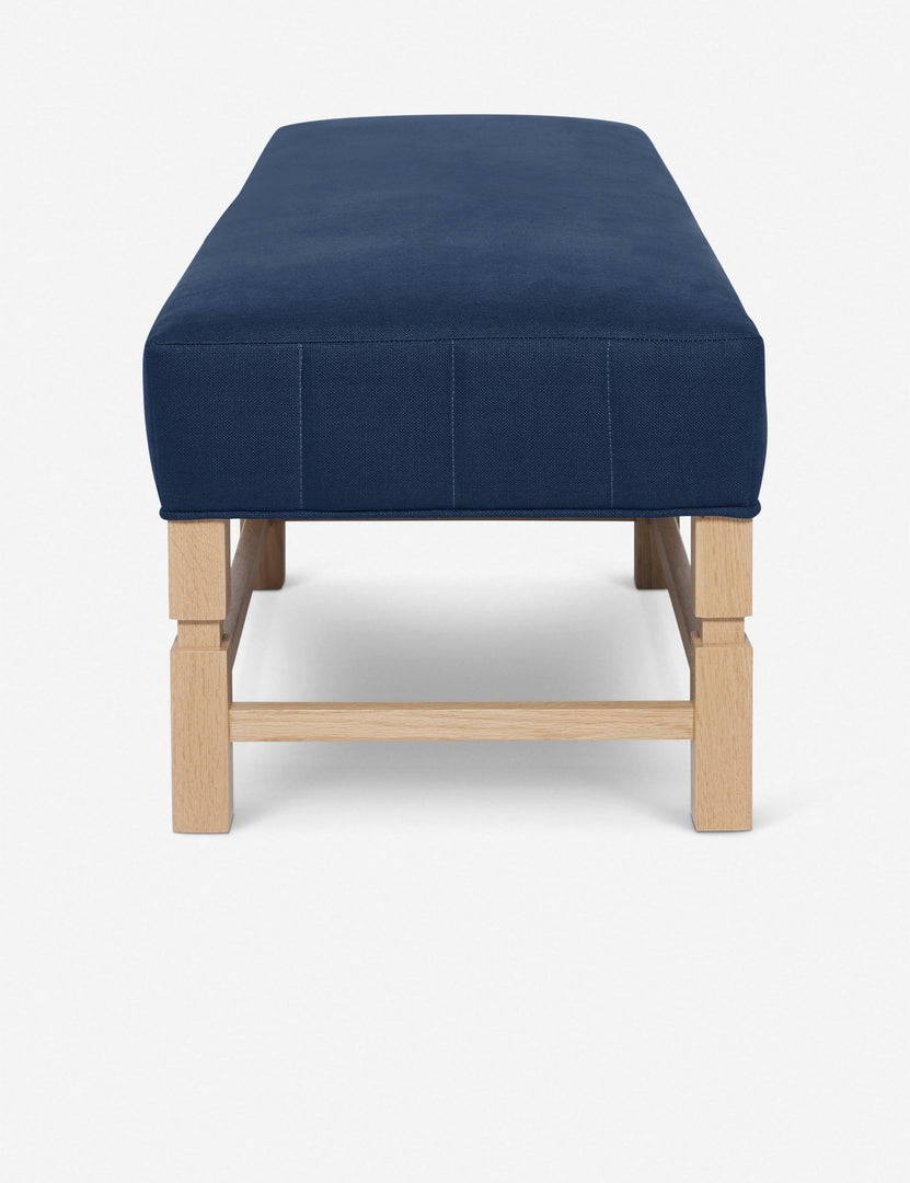 #color::dark-blue | Side of the Ambleside Dark Blue linen bench