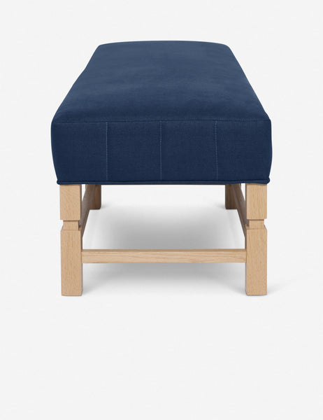 #color::dark-blue | Side of the Ambleside Dark Blue linen bench