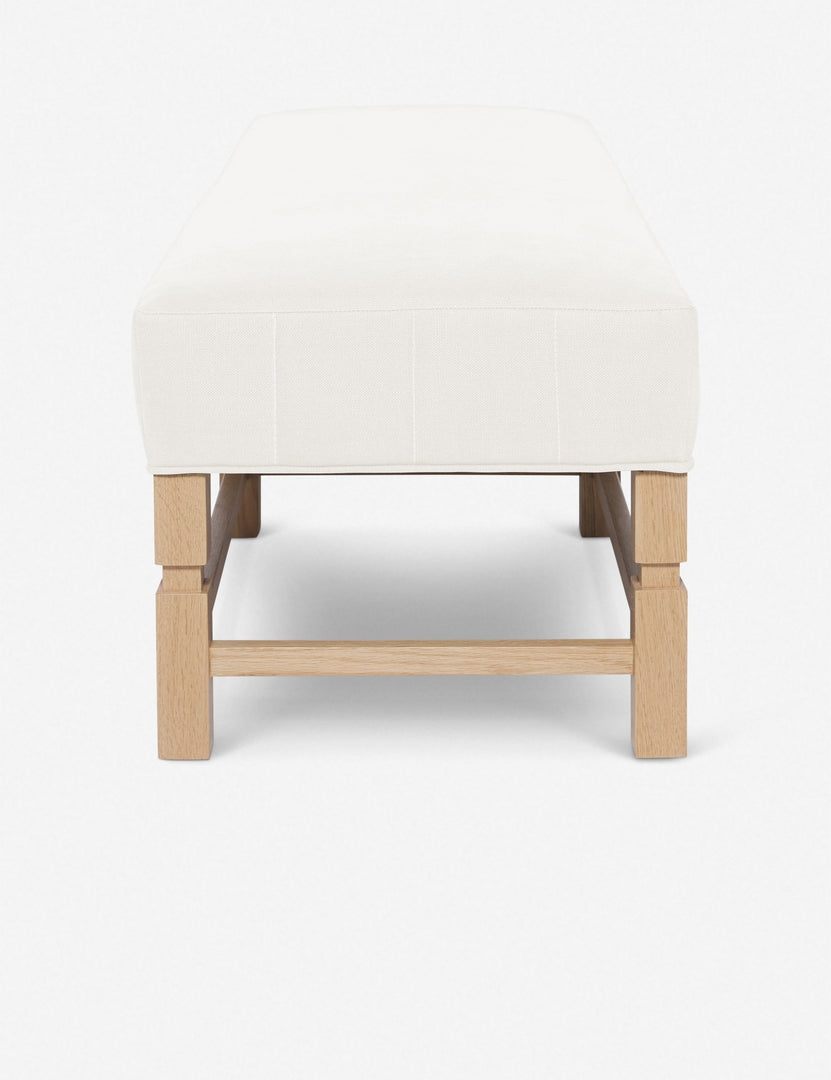 #color::oyster | Side of the Ambleside Oyster white linen bench