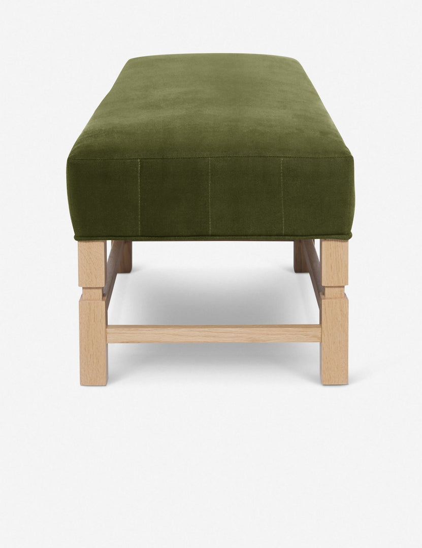 #color::jade | Side of the Ambleside Jade green velvet bench