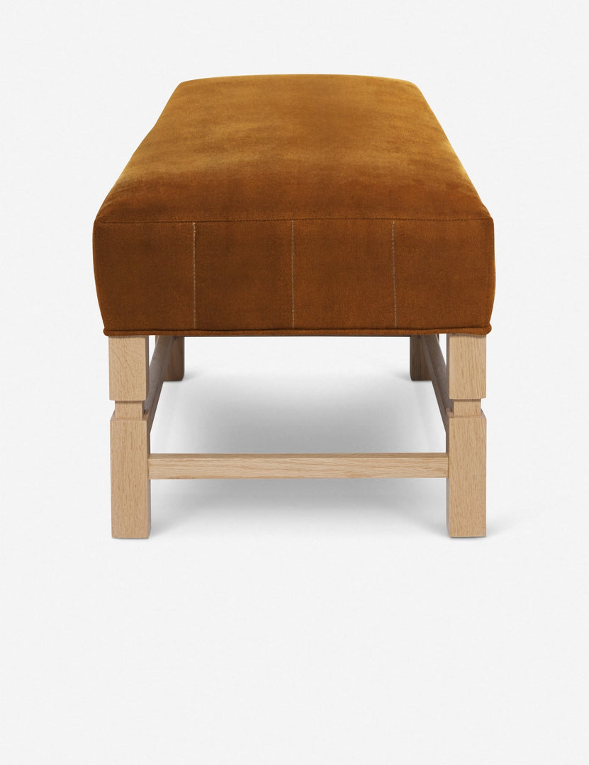 #color::cognac | Side of the Ambleside Cognac velvet bench