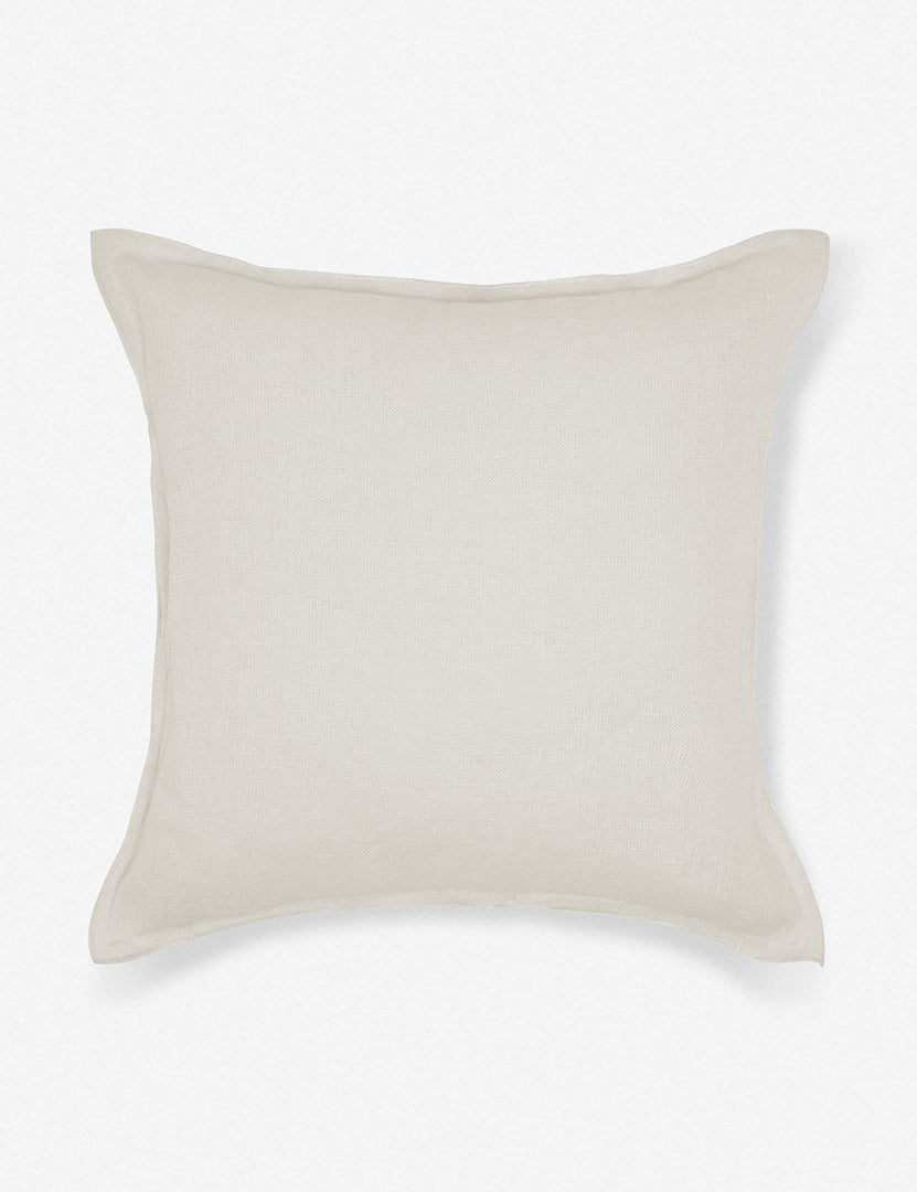 #color::ivory #style::square #fill type::with-feather-down-insert #fill type::pillow-cover-only | Arlo Ivory flax linen solid square pillow