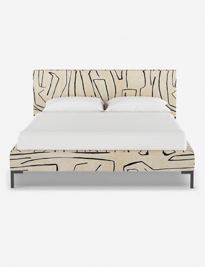 Deva Grafitto platform bed with gray legs