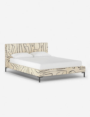 Angled view of the Deva Grafitto platform bed