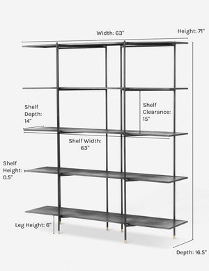 Dimensions on the Ceil Bookcase