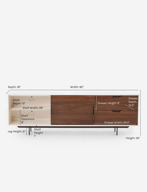 Dimensions on the cordelle media console