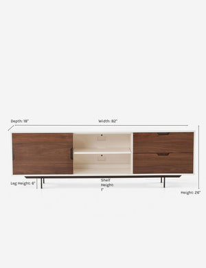 Dimensions on the cordelle media console